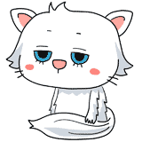 無表情のペルシャ猫のイラスト
