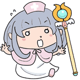 驚く白魔法使いのイラスト