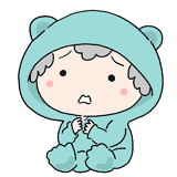 困り顔の赤ちゃんのイラスト