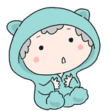 天井を見つめる赤ちゃんのイラスト