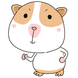 張り切るモルモットのイラスト