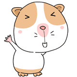 喜ぶモルモットのイラスト