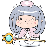 恥ずかしそうな白魔法使いのイラスト