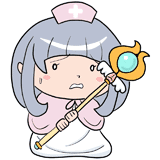 困る白魔法使いのイラスト