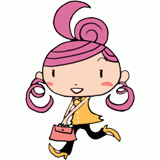 走る女性のイラスト