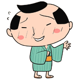 照れる江戸町人の男のイラスト