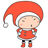 怒る子供のサンタクロースのイラスト