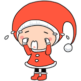 泣く小人サンタのイラスト
