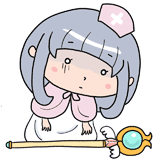 落ちこむ白魔法使いのイラスト
