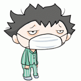 病気の男性のイラスト