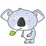無表情のコアラのイラスト