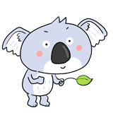 元気そうなコアラのイラスト