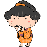 動揺する江戸の町娘のイラスト
