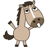 喜ぶ馬のイラスト