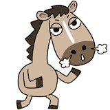 やる気になる馬のイラスト