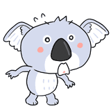 驚くコアラのイラスト