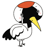 泣く鶴のイラスト