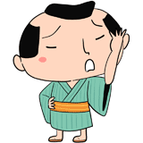 呆れる江戸町人の男のイラスト