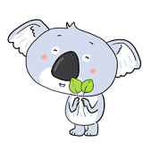 笑顔のコアラのイラスト