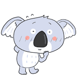 恥ずかしそうなコアラのイラスト