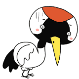 元気がない鶴のイラスト