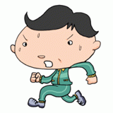 ジョギングする男性のイラスト