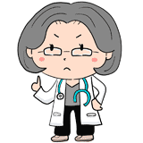 怒る女性医師のイラスト