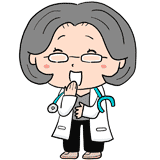 笑う女性の医者のイラスト