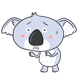 困るコアラのイラスト