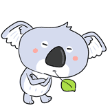 考えるコアラのイラスト