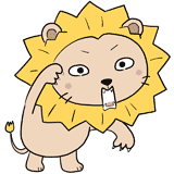 攻撃的なライオンのイラスト