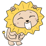 笑うライオンのイラスト