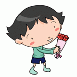 母の日の男の子のイラスト