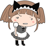 悔しそうな猫耳メイドのイラスト