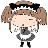 呆れるメイド少女のイラスト