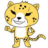 頼もしそうなチーターのイラスト