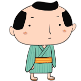 無表情の江戸町人の男のイラスト