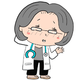 照れる女性のお医者さんのイラスト