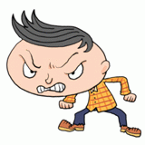 怒る男の子のイラスト