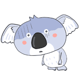 落ち込むコアラのイラスト