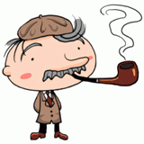 パイプたばこを嗜む男性のイラスト