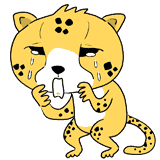 泣くチーターのイラスト