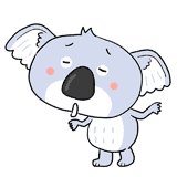呆れるコアラのイラスト