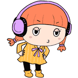 怒るヘッドホン女子のイラスト