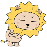 悩むライオンのイラスト