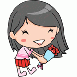 母の日の女の子のイラスト