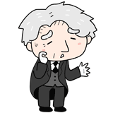 困る執事のイラスト