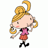 驚く女性のイラスト