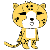 微笑むチーターのイラスト