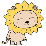 笑うライオンのイラスト